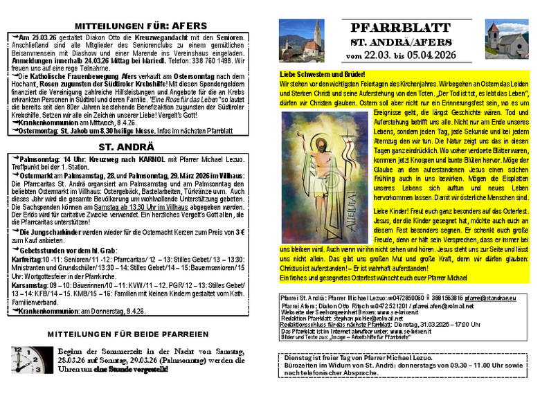 Die Pfarrei St. Andrä Die Pfarrei St. Andrä