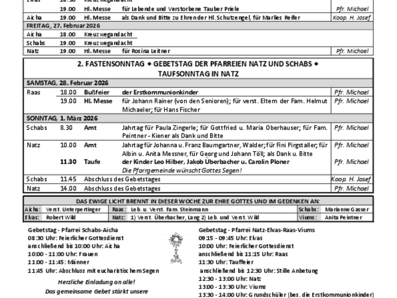 Die Pfarrei Natz Die Pfarrei Natz