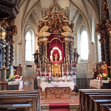 Kirche Aicha Sebastiani Die Pfarrei Schabs