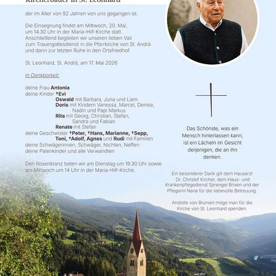 Die Pfarrei St. Andrä Die Pfarrei St. Andrä