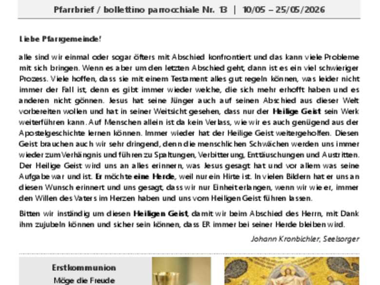 Die Pfarrei Milland Die Pfarrei Milland