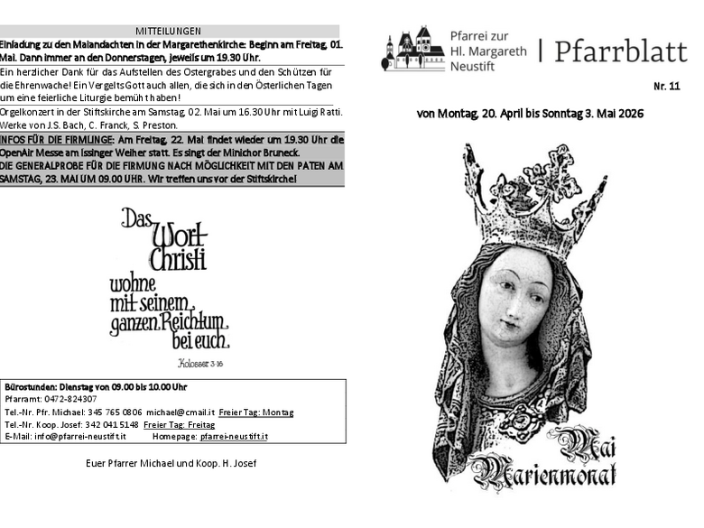 Die Pfarrei Neustift Die Pfarrei Neustift