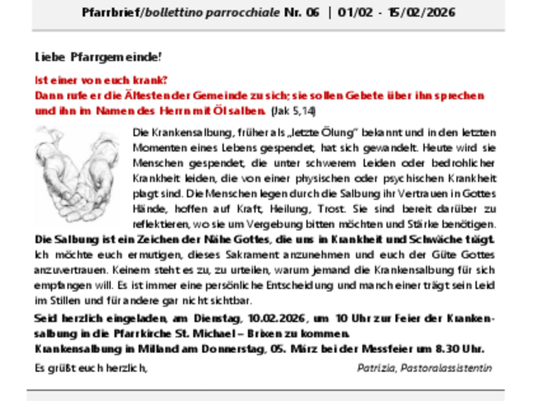 Die Pfarrei Milland Die Pfarrei Milland