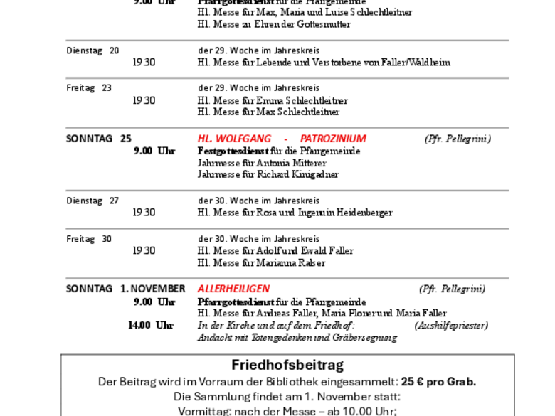 Die Pfarrei Schalders Die Pfarrei Schalders