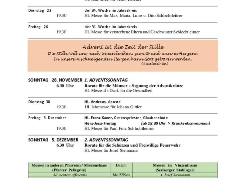 Die Pfarrei Schalders Die Pfarrei Schalders