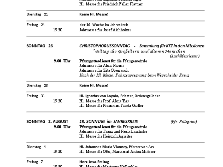 Die Pfarrei Schalders Die Pfarrei Schalders
