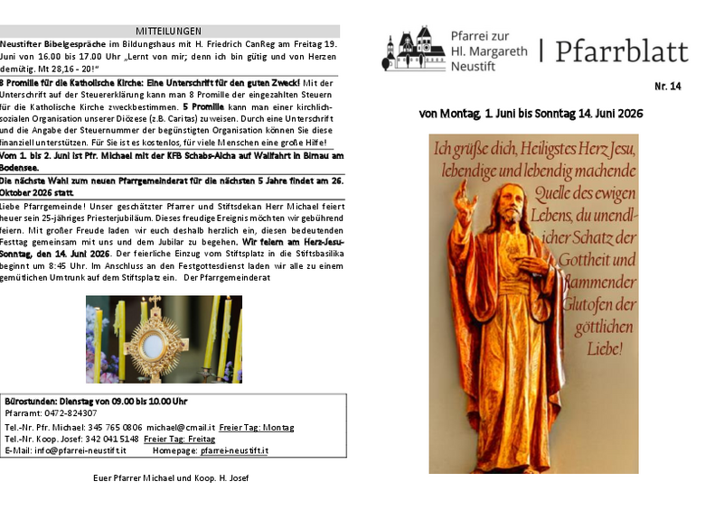 Die Pfarrei Neustift Die Pfarrei Neustift