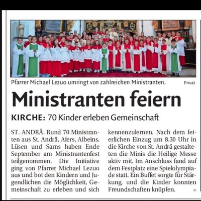 Die Pfarrei Afers Die Pfarrei Afers