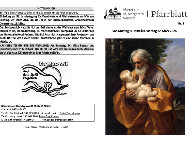 Die Pfarrei Neustift Die Pfarrei Neustift