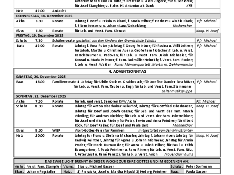 Die Pfarrei Schabs Die Pfarrei Schabs