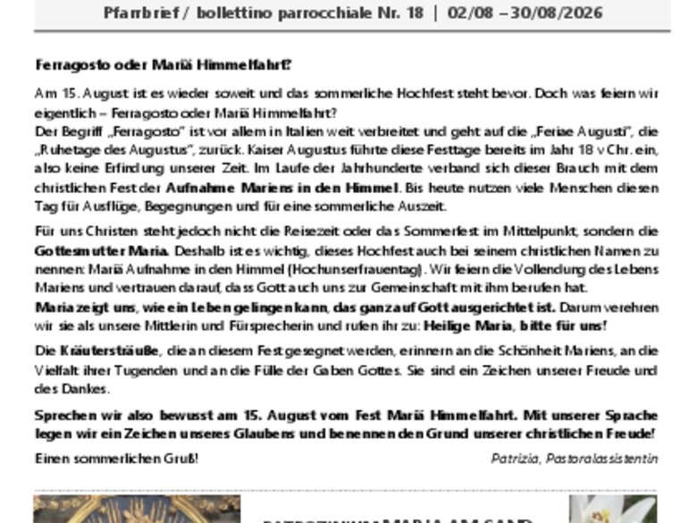 Die Pfarrei Milland Die Pfarrei Milland