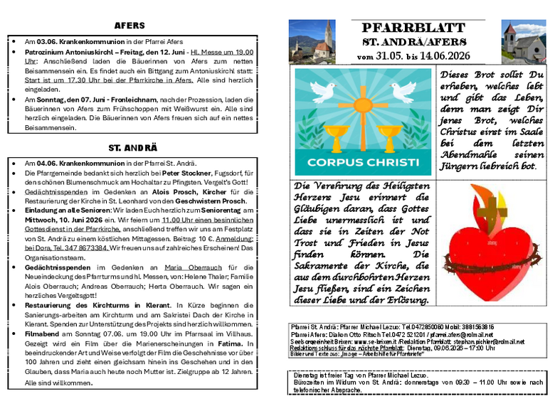 Die Pfarrei St. Andrä Die Pfarrei St. Andrä