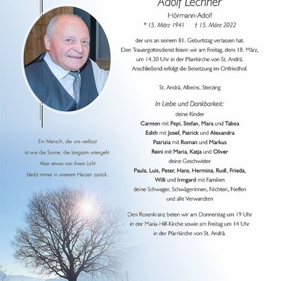 Die Pfarrei St. Andrä Die Pfarrei St. Andrä