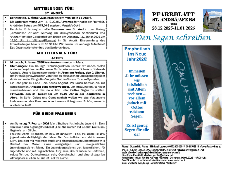 Die Pfarrei St. Andrä Die Pfarrei St. Andrä