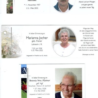 Die Pfarrei St. Andrä Die Pfarrei St. Andrä