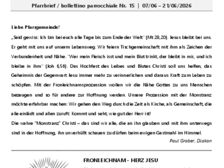 Die Pfarrei Milland Die Pfarrei Milland