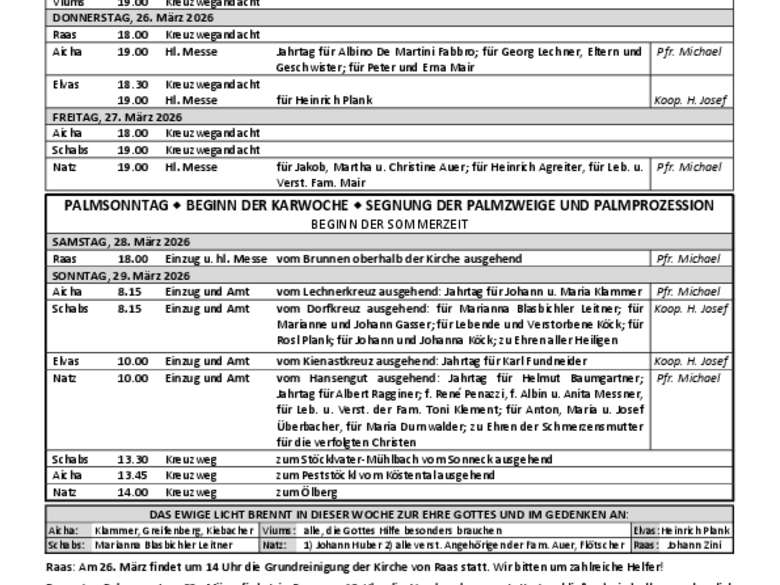 Die Pfarrei Natz Die Pfarrei Natz