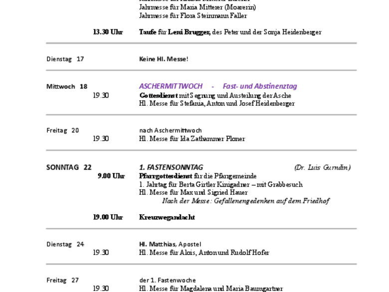 Die Pfarrei Schalders Die Pfarrei Schalders