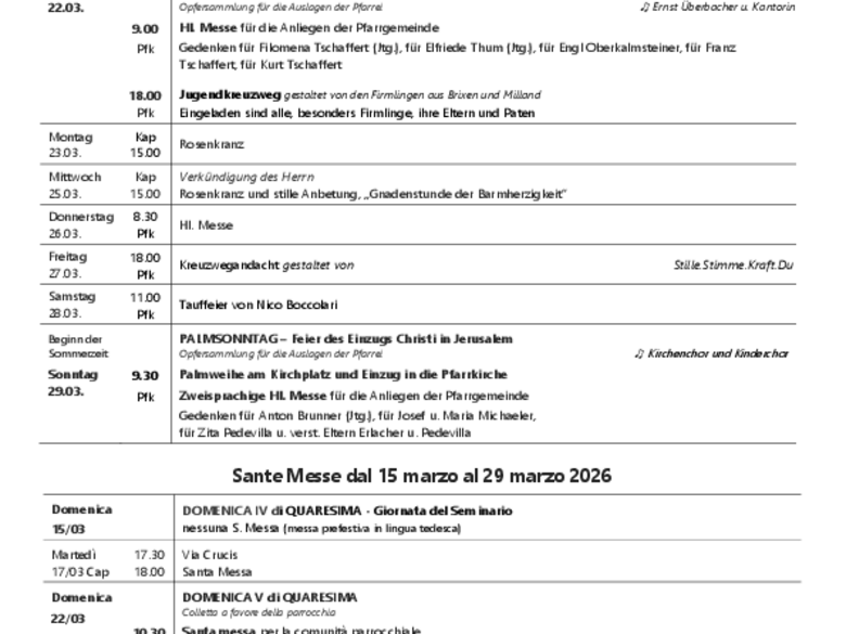 Die Pfarrei Milland Die Pfarrei Milland