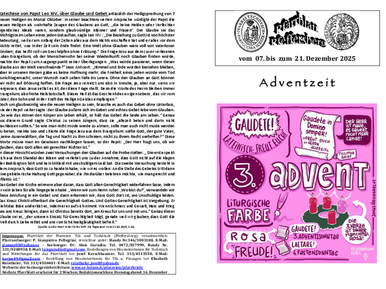 Die Pfarrei Tils Die Pfarrei Tils